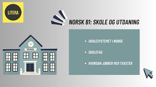 Norsk B1 Tema Skole og utdanning video 1 [upl. by Seuqirdor]