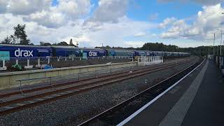 GBRF Class 66 going through Mirfield to Drax Power Station [upl. by Lanie389]