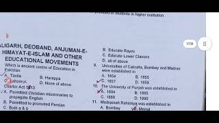 SST past papers  pedagogy mcqs  Aligarh movement  Deoband movement [upl. by Mendez336]