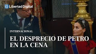 El desprecio de Gustavo Petro en la cena de gala con los Reyes [upl. by Elik]