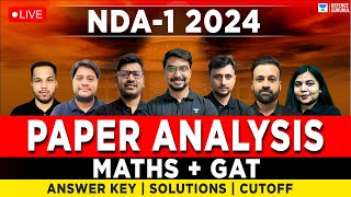 NDA 1 2024  Maths  GAT Paper Analysis  Answer Key Solutions and Expected Cutoff [upl. by Chu353]