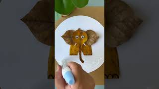 Making elephant from leaf viral viralvideo shorts [upl. by Chadbourne403]