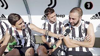 INTERVISTA DIVERTENTE DI DYBALA A DOUGLAS COSTA HIGUAIN BARZAGLI KHEDIRA KEAN E ALEX SANDRO [upl. by Aretak914]