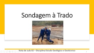 Videoaula 02  Sondagem a trado [upl. by Adnil286]