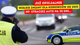 Już oficjalnie Zmiany dla kierowców w 2025 Stracisz auto np na 30 dni [upl. by Nithsa]