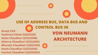 Use of Address Bus Data Bus and Control bus in Von Neumann Architecture [upl. by Oniluap]