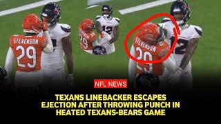 Texans center back brutally hits opponent illegally in heated TexansBears game [upl. by Aleira881]