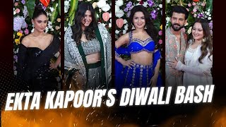 Ekta Kapoors Diwali Bash Avneet Kaur Sonakshi Sinha amp others bring glam to the event [upl. by Aerdnat281]