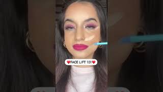 How to make your Face Look Slimmer Facelift 101 DEEPHUES makeuptutorial youtube youtubeshorts [upl. by Omiseno]