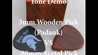 How Does A Wooden Pick Sound VS an Acetal Pick Sound Demo [upl. by Auahsoj]