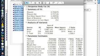 JMP video 78  Multiple Regression [upl. by Annod]