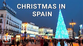 Christmas Lightings In Madrid  Spain 4K 🇪🇸2022 [upl. by Boff]