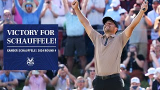 Xander Schauffele Birdies the 18th to Win  2024 PGA Championship [upl. by Adnauqaj]