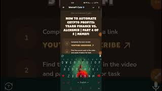 How to Automate Crypto Profits Yearn Finance vs Alchemix  Part 4 of 5  MemeFi [upl. by Dominique41]