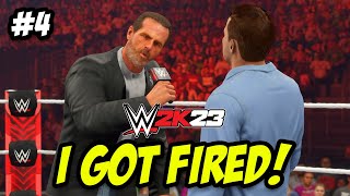 I GOT FIRED WWE 2K23 MyRise [upl. by Hola704]