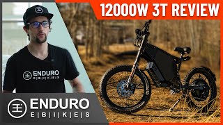 12000W 3T Enduro EBike Review🚴‍♂️💨  Performance amp Power Unleashed💨 [upl. by Adnorehs46]