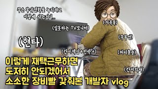 날것vlog 재택근무용 소소한 장비빨 갖춰본 개발자 vlog 개발자 vlog 브이로그 판교개발자 프로그래머 [upl. by Aikemaj]