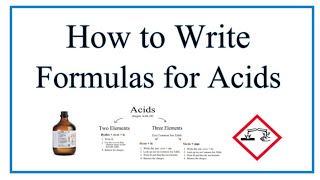 Formula Writing for Acids Explanation Flowchart and Practice [upl. by Marmawke]