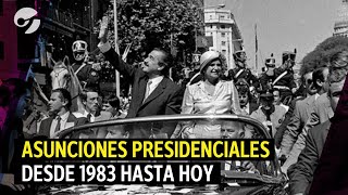 Cómo fueron LAS ASUNCIONES PRESIDENCIALES EN ARGENTINA  Desde 1983 [upl. by Izzy125]