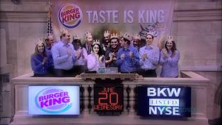 BURGER KING® Celebrates Listing on the New York Stock Exchange [upl. by Esiuolyram]