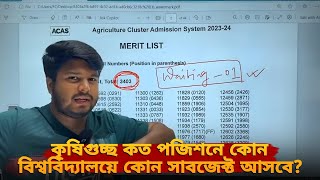 কৃষি রেজাল্ট মেরিটওয়েটিংসাবজেক্ট চয়েসভার্সিটি চয়েস 😍🤲 [upl. by Sitnalta850]