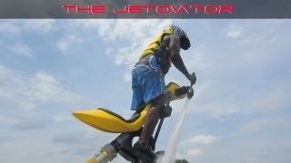 Jetovator Preview Ride  Flying waterpowered bike [upl. by Emylee]