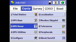 Carlson SurvCE Tutorial Setting up an S320 Base with an S321 Rover [upl. by Rockel171]