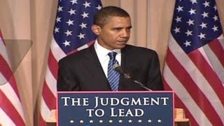 Sen Barack Obama makes remarks about the War Powers Act [upl. by Raul841]