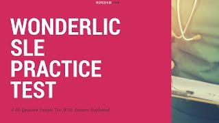 Wonderlic SLE Practice Questions [upl. by Liddle]