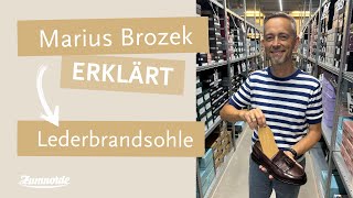 Warme Füße Herr Brozek erklärt die Besonderheiten einer Lederbrandsohle [upl. by Afrika633]