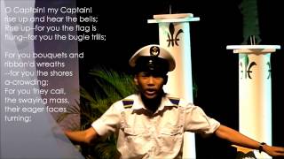 O Captain My Captain Van Amiels declamation piece [upl. by Atelahs]