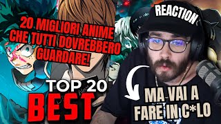 VOLPESCU Reaction AGITATA ai 20 Migliori ANIME che Tutti Dovrebbero GUARDARE 😁 [upl. by Nerred]