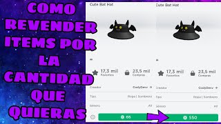 COMO REVENDER TUS ITEMS EN ROBLOX  COMPRA ITEMS Y VENDELOS POR EL PRECIO QUE QUIERAS 😱 [upl. by Ladnar559]