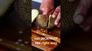 How to Cut a Jackfruit for Jackfruit Tacos and Jackfruit Curry shorts [upl. by Harutak]