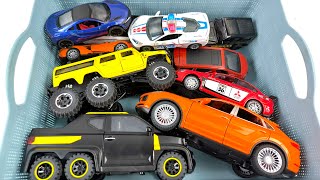 Box Full of Model Cars Porsche 911 Brabus 800 Bugatti Bolide Lamborghini Svj BMW M4 GTR R35 [upl. by Haibot711]