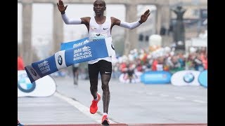 Eliud Kipchoge breaks the world record with 1min and 14 sec [upl. by Ahsikat883]