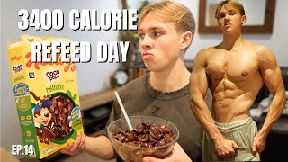 3400 Calorie High Carb Day  19 Year Old 25 Weeks Out [upl. by Attenborough]