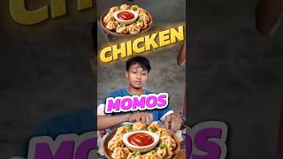 CHICKEN MOMOS CHALLENGE 😋 momos [upl. by Jessen]