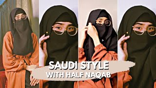 How to wear Saudi Niqab Tutorial in different Style  Saudi Niqab Tutorial Ayesha [upl. by Vizzone]