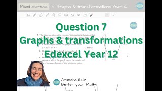 Mixed questions 4 Graphs and transformations Question 7 Year 12 Edexcel [upl. by Earahs718]