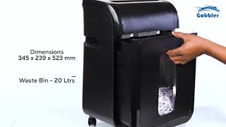 Gobbler Paper Shredder GS 1588 CD  15 sheets Cross cut  with CD amp credit card shredding [upl. by Sik]