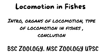 Locomotion in fishes  Types of fins and locomotion [upl. by Aihsele]