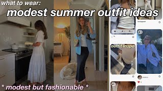 MODEST SUMMER OUTFIT INSPO must have fashion items shopping  modest workout sets and swimwear [upl. by Lawlor531]