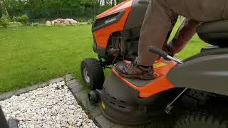 Koszenie traktorem ogrodowym Husqvarna TC238T  Mowing with the Husqvarna TC238T garden tractor [upl. by Bette]