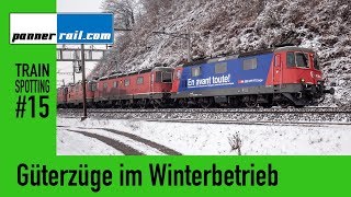 Trainspotting 15 Güterzüge im Winterbetrieb zwischen RotkreuzMühlau [upl. by Aehtna]