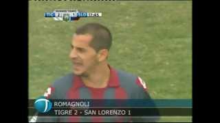 Gol de San Lorenzo Romagnoli Tigre 2  San Lorenzo 1 parcial [upl. by Gish]