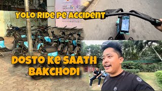 Yulu ride pe live crash in Delhi  Dosto ke saath bakchodi [upl. by Brina]