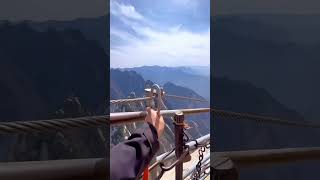 Plank Walk experience Mount Huashan China [upl. by Kariotta]