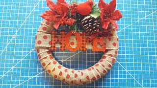 Dollar Tree Burlap Christmas Wreath [upl. by Mimajneb]