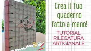 crea il tuo quaderno fatto a mano  TUTORIAL RILEGATURA ARTIGIANALE BELGA [upl. by Nevada]